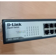 D-LINK DGS-1024C 24PORT GIGABIT SWITCH HUB DLINK DGS1024C (USED ALL NORMAL PORTS)