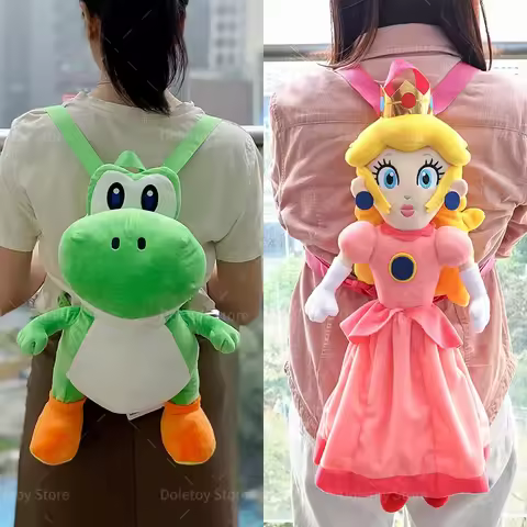Super Mario Plush Yoshi Cosplay Backpack Koopa Troopa Bowser Lemmy Yoshi Turtle Shell Stuffed Toys C
