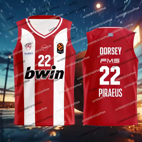 2026 Greece Olympiacos Athens Basketball Game Jersey Dorsey #22 Jersey Adult Men's Basketball Sports