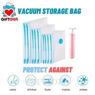 Durable Vacuum Storage Bags, Space Saver Sealer Compression Bags for Blankets, Comforters, Pillows, Clothes Storage