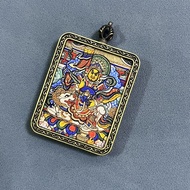 新品现货唐卡 唐卡吊坠 唐卡牌财宝天王Thangka Thangka Pendant Thangka Treasure King20260116