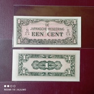 1 cent uang kertas lama tahun 1942 S DF