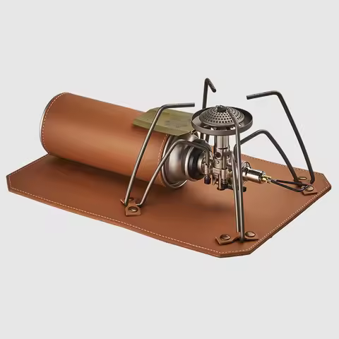 Cooking Stove Mat PU Gas Tank Protective Leather Sleeve Portable Gas Stove Pad for Soto ST-310 Stove