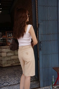 urban apparels | hickory stripe jeans กางเกงยีนส์ทรง burmuda ขาสามส่วนลายทาง