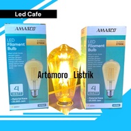 4w Ww E27 Filament Led Lights/Led Cafe Filament/E27 Ww Led Lights/4Watt Led Filament Ww