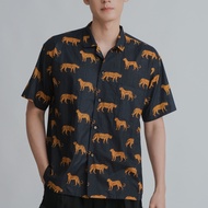 Hawana Short Sleeves - Crimson Leopard