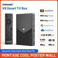 Kotak TV Pintar K9 8k@60hz Output Iso/bdmv Penyahkodan Pemain Bd Dengan Amlogic S928x-k Dolby Vision