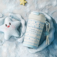 Face Coffee Cup Ceramic Liner Thermos Cup Female Straw Cup Gift Cute