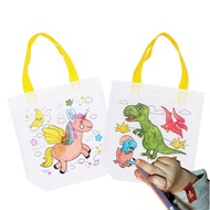 Painting 2-sided children's bag with reversible image diy children's handicraft toy painting bag col