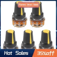 5 Piece 100K Ohm 3 Terminals Linear Taper Rotary Audio B Type Potentiometer Pot