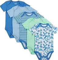 Baby Bodysuits, Ultimate Flexy Short Sleeve for Boys &amp; Girls, 5-Pack