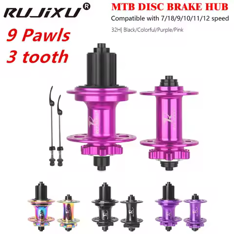 9 Pawls 110X20 148X12 135X9 142X12RUJIXU MTB HUB Bicycle Hubs 32 Holes 450 Gears Loud HG Mountain bi