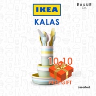 EUUE IKEA KALAS Kids Plastic Plate Bowl Set Durable, BPA-free, Dishwasher & Microwave Safe, Pinggan 