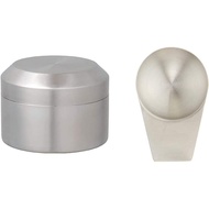 KINTO LEAVES TO TEA Canister, 8.8 fl oz (250 ml) & Tea Spoon, Stainless Steel, 2.6 x 1.6 inches (65 