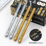 Guangna550English Packaging Metal Paint Pen DIY Hand-painted Black Card Drawing Doodle Pen Craft Jou