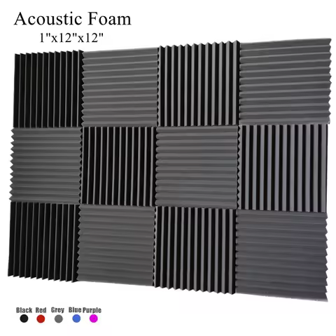 1Pc 1"x12"x12" Acoustic Foam Sound Insulation Panels for KTV Bar Soundproofing Studio Wedges Sound P