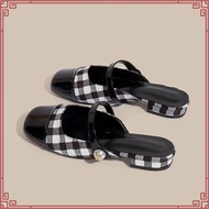 [Ready Stock] 2023 New Style CNK Small Fragrance Baotou Lazy Shoes Flat Bottom Versatile Color Match