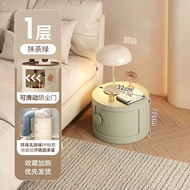Dopamine Bedroom round Side Table Home Use Small Nightstand Storage Cabinet Simple Storage Rack Bedr