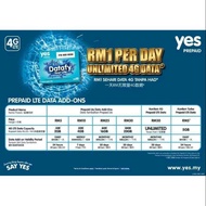 Simkad prepaid YES konferm 4G UNLIMITED DATA