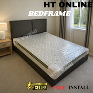 HT ONLINE Queen Size Bed Frame with Headboard | Elegant Bedroom Furniture