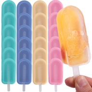Ice Cream Mold - Ice Cream Mold with Cover - Food Grade, Silicone, Lovely - for Making Ice Cream - DIY Ice Creams Ice-lolly Maker Tools - Homemade Popsicle Tray