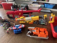 Nerf gun 連一堆子彈。2把大槍、1把nerf zombie strike 中槍、同1把美國隊長嘅盾牌槍，地鐵沿線可交收(互夾)
