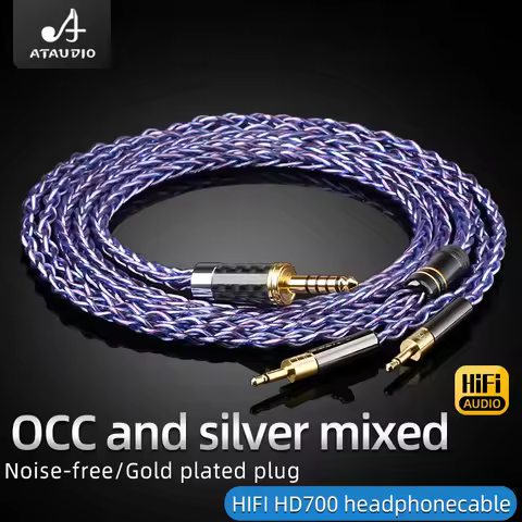 ATAUDIO HD700 Headphone 3.5 XLR 4.4mm Balanced to Dual 2.5 mm Jack Earphone HiFi Cable for Sennheise