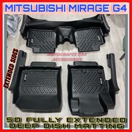 MITUBISHI MIRAGE G4 2014-2023 5D DEEP DISH MATTING FULLY EXTENDED