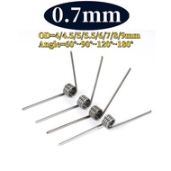 sus304 d0.7mm OD4/4.5/5/5.5/6/7/8/9mm V-shaped spiral torsion spring angle 60/90/120/180 degrees(LYG