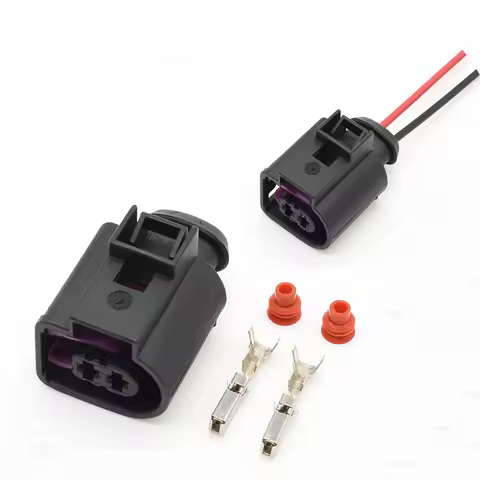 1 Set 2 Pin Electrical Auto Wire Connector Car Horn 3.5 MM Plug For VW Passat Golf ADUI A3 A4 A6 4D0