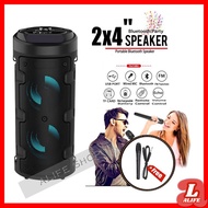 kingster karaoke bluetooth speaker ♤Portable Speaker Karaoke System Free Wired Microphone❀
