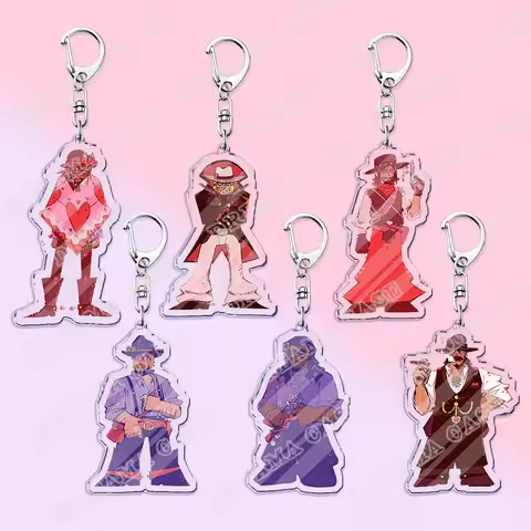 RDR2 Lovecore Cowboy Keychain Accessories Bag Charms Game Keychains Keyrings Jewelry Fans Freinds Gi