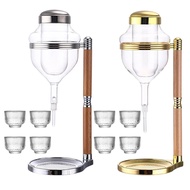 [mhvgwqm] Japanese Cold Sake Decanter with Sake Cups Transparent Dispenser for Home