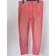 WOMEN'S KHAKI PANTS - ASOS DENIM – POWDER PINK – SIZE S/6/34/2 – TAPER – STRETCH – 97% COTTON, 3% EL