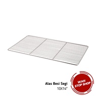 Alas Besi Segi 10X14" Stainless Steel BBQ Barbecue Grill Net Anti-Rust Barbeque Home Use Multipurpose Ready Stock