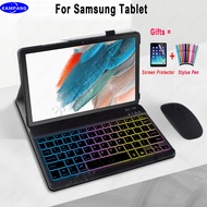 Backlit Keyboard Case Mouse For Samsung Galaxy Tab A8 10.5 2021 Tab A7 S6 Lite 2022 Tab S8 S7 S6 S5e A6 10.1 2016 2019 A 10.5 Office Study Efficient Hot