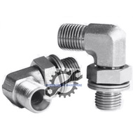 A5BB-16-16N TO A5BB-24-24N 90 Degree Elbow BSP Male Hydraulic Flare Fittings 60° Seat With Adjustabl