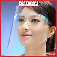 [LOCAL READY STOCK] Transparent Face Shield Protective Mask with Glasses Cover Cooking Protector Face Shield