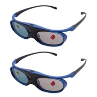 2X Rechargeable DLP Link 3D Glasses Active Shutter Eyewear for Xgimi Z3/Z4/Z6/H1/H2 Nuts G1/P2 BenQ 