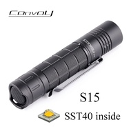 Flashlight Convoy S15 With SST40 Linterna LED 4 modes High Powerful 18650 Flash Light 1800lm Camping Fishing Work Light