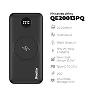 Pin dự phòng Energizer 20000mAh QE20013PQ - 3 cổng sạc tiện lợi, tích hợp sạc nhanh hai chiều - Hàng