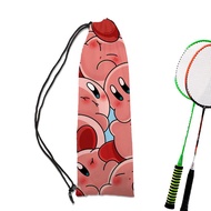 [Badminton Racket Bag] Star Kirby Cute Cartoon Badminton Racket Storage Bag Drawstring Mouth Can Be Portable Badminton Racket Bag