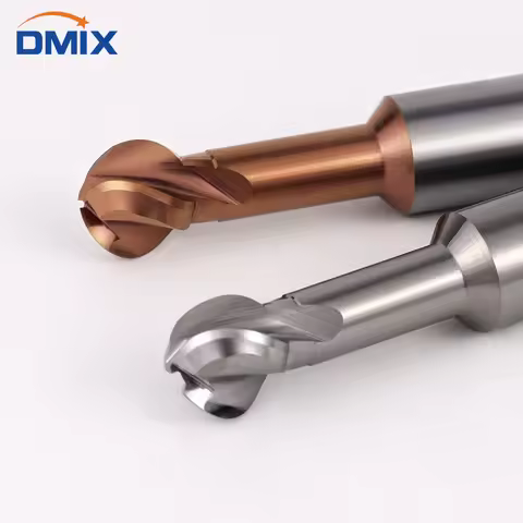 DMIX Ball T-Shaped Arch Milling Cutter 3D Lollipop End Mill Ball Slot Solid Carbide CNC For Steel Or
