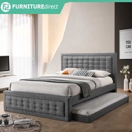 Furniture Direct STARIA Queen &amp; King size fabric pull out bed frame/ katil queen dan king pullout bed