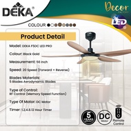 🔥UPGRADED🔥DEKA Fan DEKA F5DC LED PRO 56 Inch 10 Speed Forward + Reverse DC Motor Remote Control Ceil