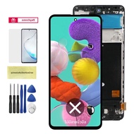 Super AMOLED A51 4G จอแสดงผลลายนิ้วมือสําหรับ Samsung Galaxy A51 A515 A515F/DSN A515F/DSM จอแสดงผล L