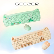 GEEZER CAT PLUS Wireless Computer Keyboard and Mouse Combo (2.4G) - Cute, Compact CAT Ear Design