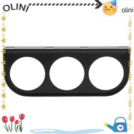 OLINI 52mm/2in 3-Hole, 3-Hole Metal Gauge Mount Holder, Not easy to break Black 7.44 *3*0.66Inch Tri