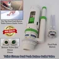 Toilet Cistern Tank Dual Push Button Bottom Outlet Valve Set For Toilet Flush In Bathroom Toilet Accessories