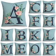 Single-sided printing flower letter pattern polyester cushion cover home decoration sofa Sarung Bantal car pillowcase